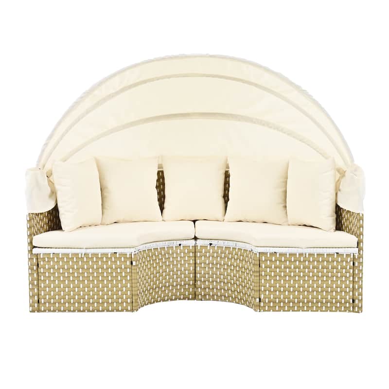 Patio Furniture Round Outdoor Sectional Sofa Set