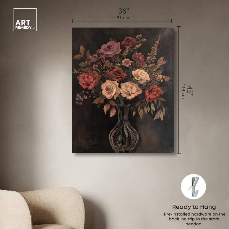 Smoldering Bouquet Canvas by Art Remedy, Gallery Wrapped