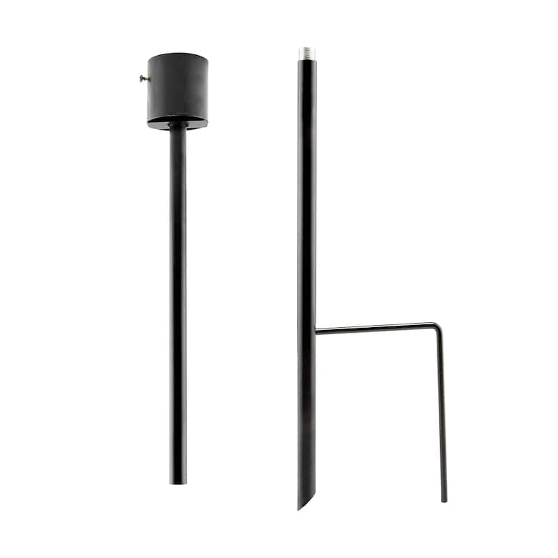 Alpine Corporation 31" Tall Outdoor Metal Gazing Globe Display Stand, Black