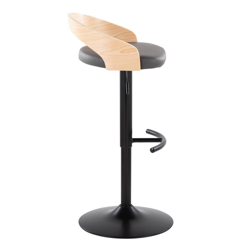Carson Carrington Stavanger Adjustable Bar Stool with Rounded T Footrest (Set of 2)