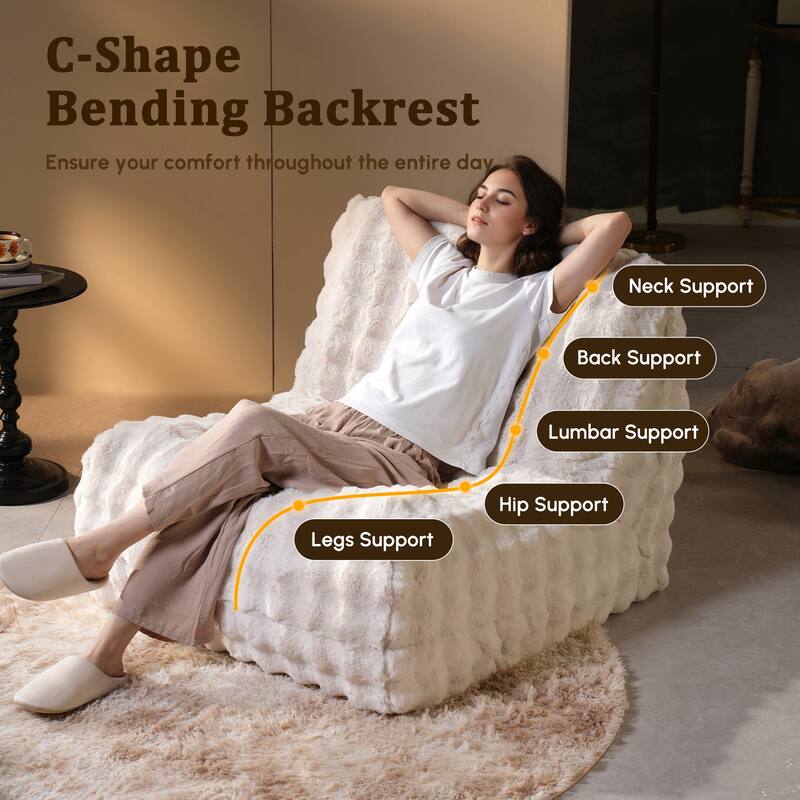 HOOOWOOO Lazy Floor Sofa Couch Corner Fireside Chair