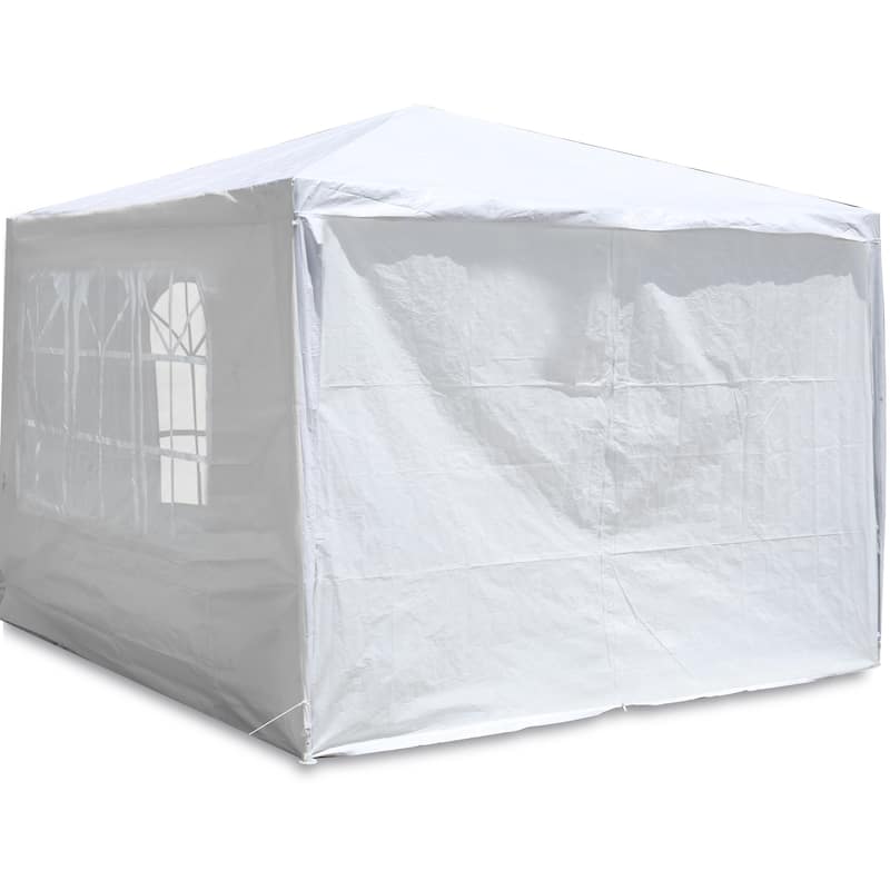 10'x10' Outdoor Tent Heavy Duty Gazebo Canopy with 4 Removable Walls - 10x10 ft