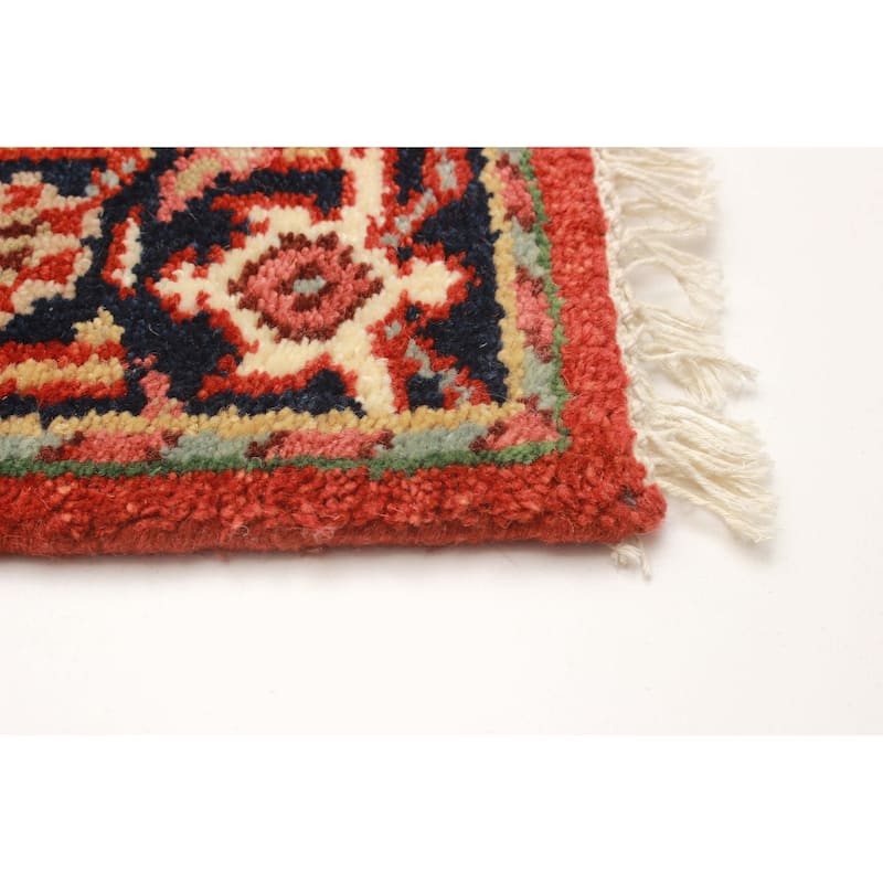 ECARPETGALLERY Hand-knotted Serapi Heritage Red Wool Rug - 2'7 x 21'11