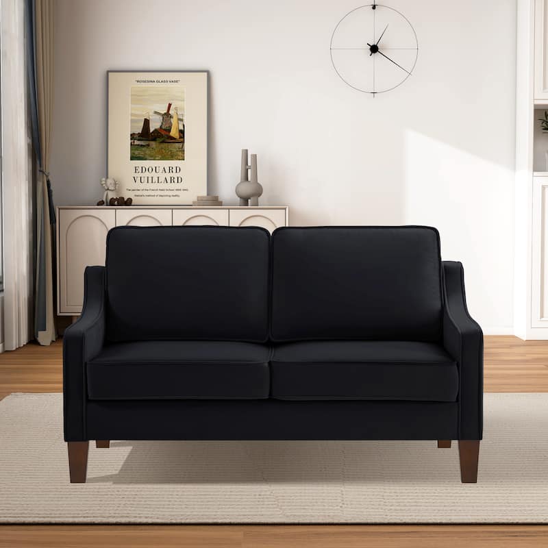 Modern Velvet Loveseat 2 Seater Sofa For Living Room