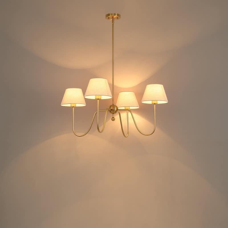 Acroma 4 - Light Dimmable Traditional Fabric Chandelier