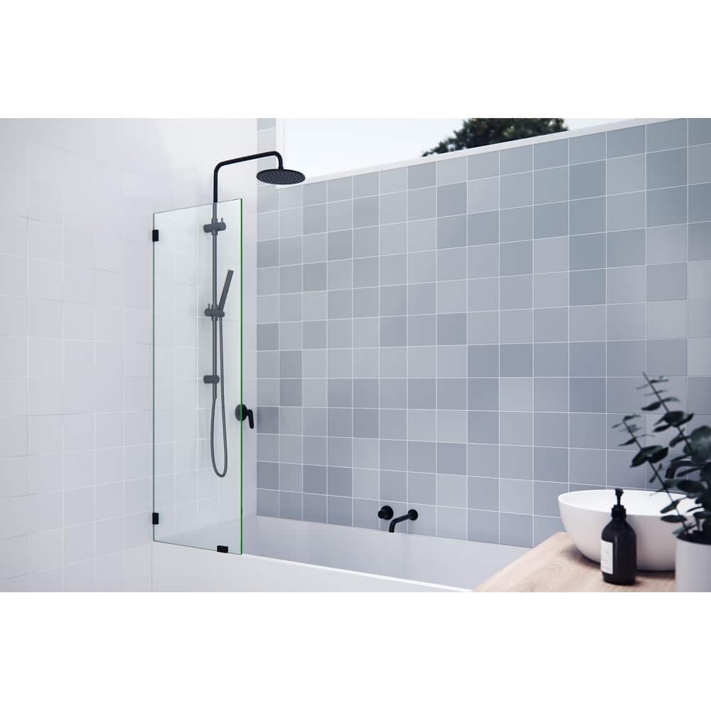 Glass Warehouse 58.25" x 21" Frameless Shower Bath Fixed Panel