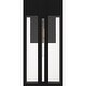 preview thumbnail 2 of 3, Matte Black Outdoor Wall Lantern from the Boswell Collection