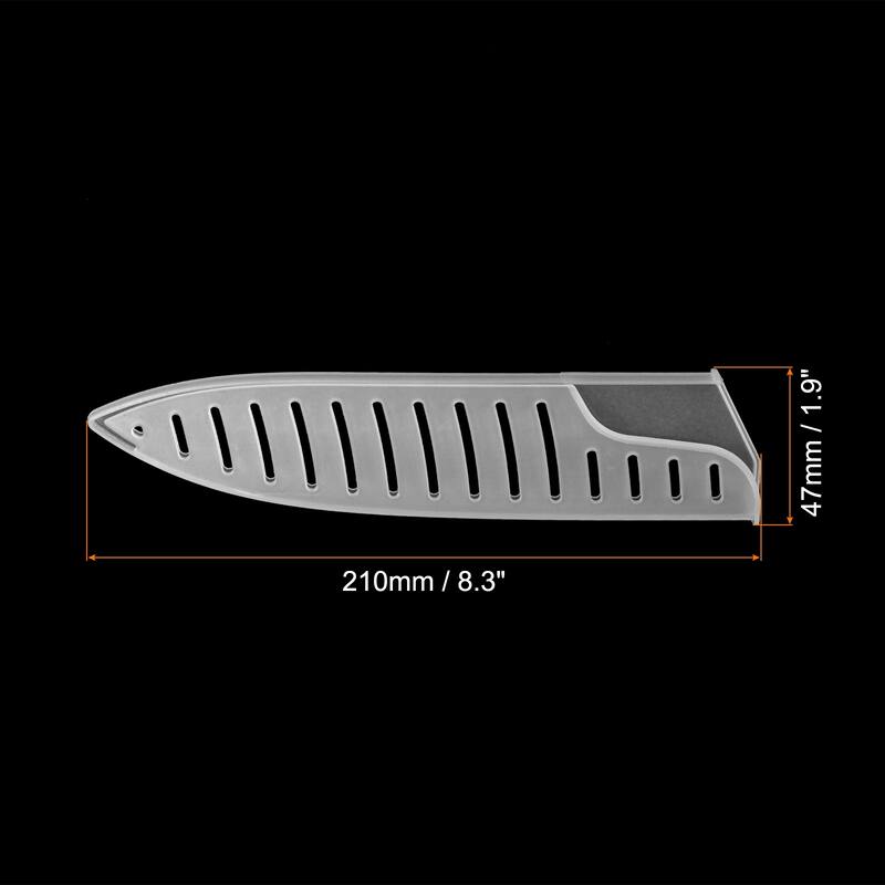 2Pcs PP Kitchen Knife Sheath Cover Sleeves for 8" Ceramic Knife, White - 2 Pack