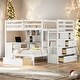 preview thumbnail 2 of 34, Storage-Savvy Design Full over Twin Bunk Bed with Desk, Drawers and Shelves