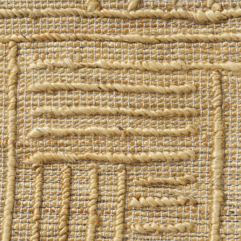 Geometric Striped Braided Cotton Throw Pillow Cover - 22" - Brown