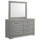 Option Dresser with Mirror (Grey High Gloss)
