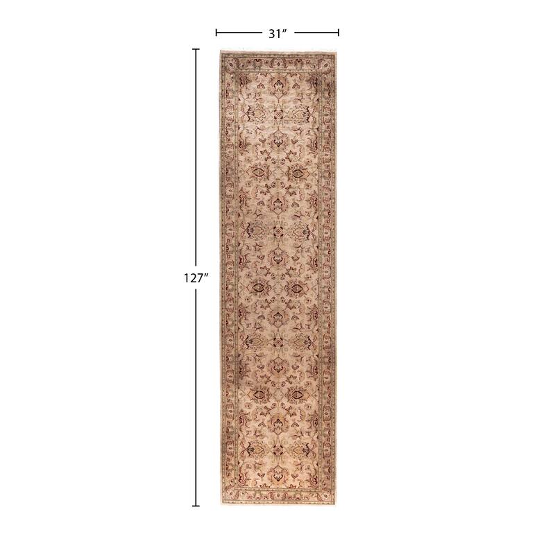 Overdyed One-of-a-Kind Hand-Knotted Runner Rug - Beige - 2' 7" x 10' 7"