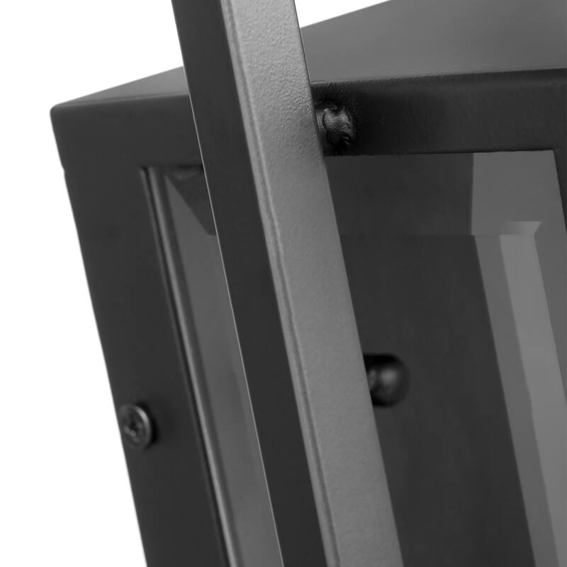 Exhibit 1 Light Medium Wall Lantern Matte Black Finish with Clear Beveled Glass