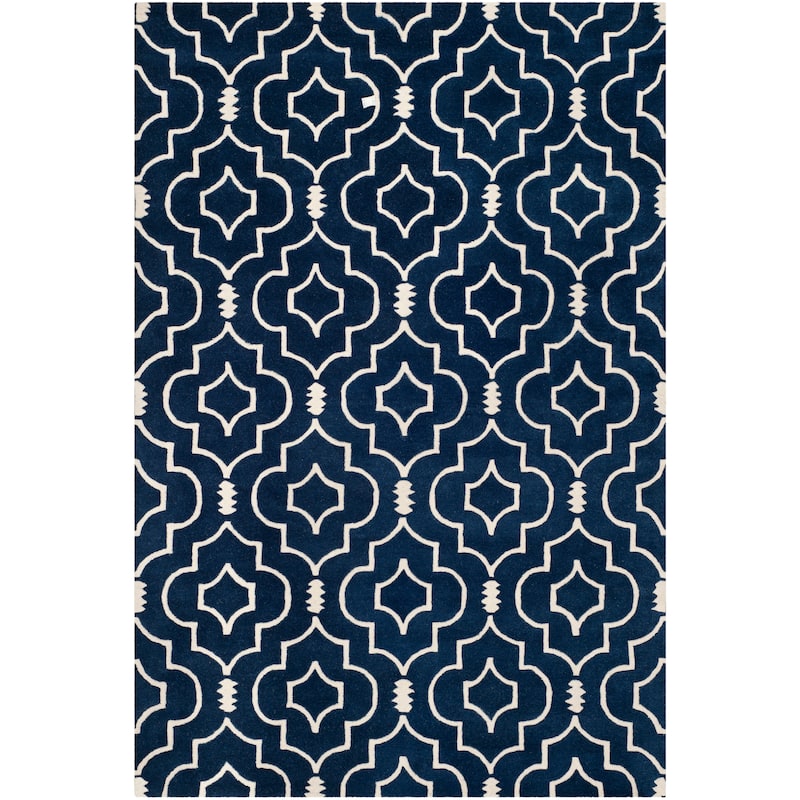 SAFAVIEH Handmade Chatham Cvetka Modern Moroccan Wool Rug