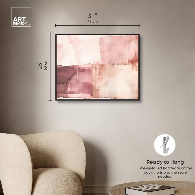 Faded Crimson II Canvas by Art Remedy