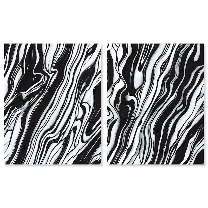 Abstract Lines Set Canvas Set of 2 by Art Remedy, Gallery Wrapped - 36" x 45"