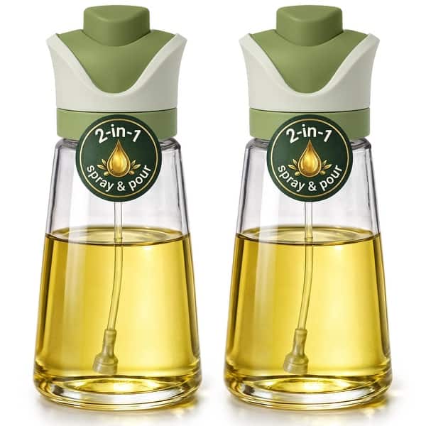 slide 2 of 21, Small 2-in-1 Oil Sprayer - Set of 2 230ml Green