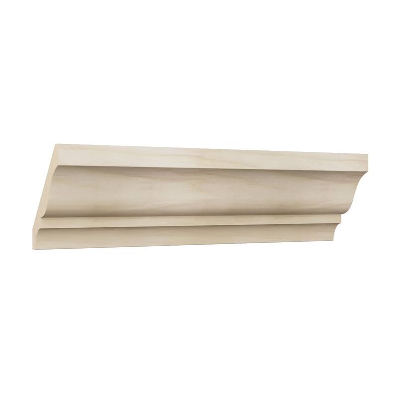 WM49: 3-in H x 2-1/10-in P x 3-7/10-in F x 96-in L Americraft Solid Hardwood Stain Grade Crown Moulding