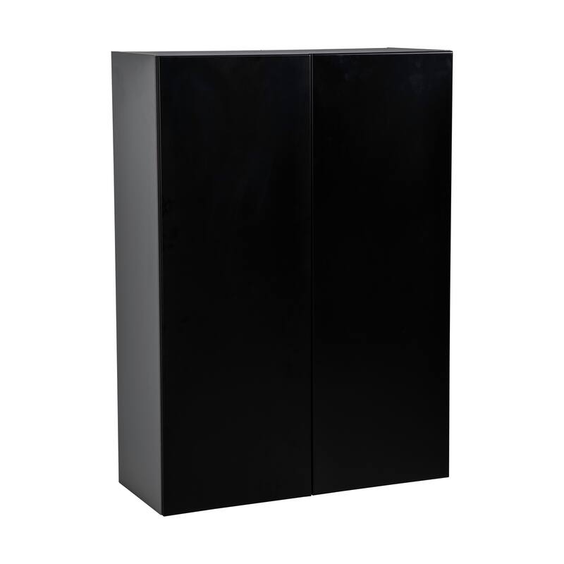 36" x 42" Wall Cabinet-Double Door-Grey - 36 x 42 x 12 - Black