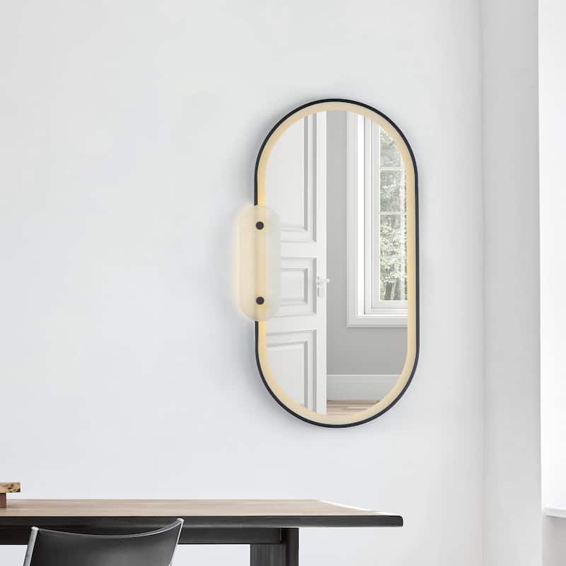 Studio M SM24800 Stonewall 22"W x 40"H Oval Beveled Accent Mirror