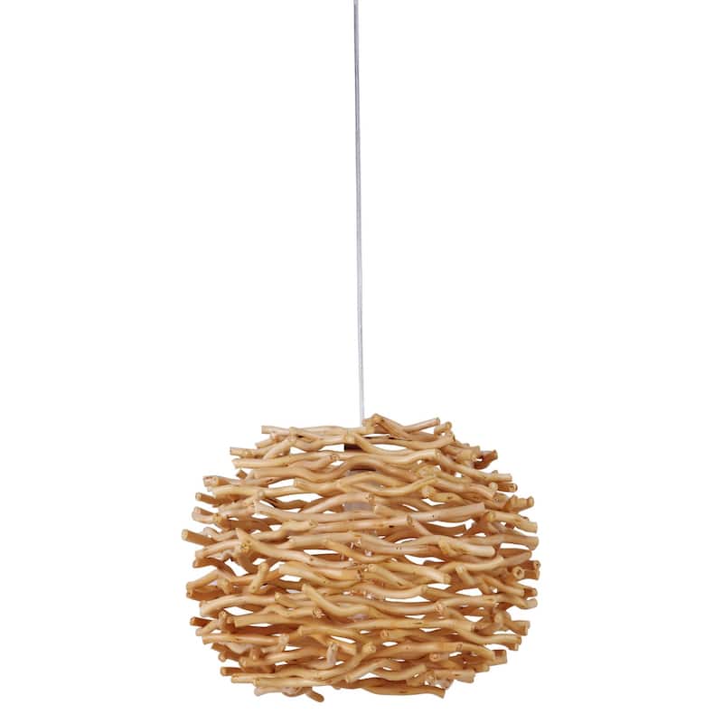 Craftmade Swag Pendants 17" Wide Plug-In Pendant with Wood Shade