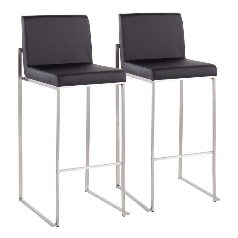 Silver Orchid Forrest High Back Bar Stool - Set of 2
