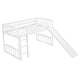 preview thumbnail 13 of 16, Modern Twin Size Solid Pine Wood Loft Bed with Full Length Guardrail, Built-in Ladder and Slide