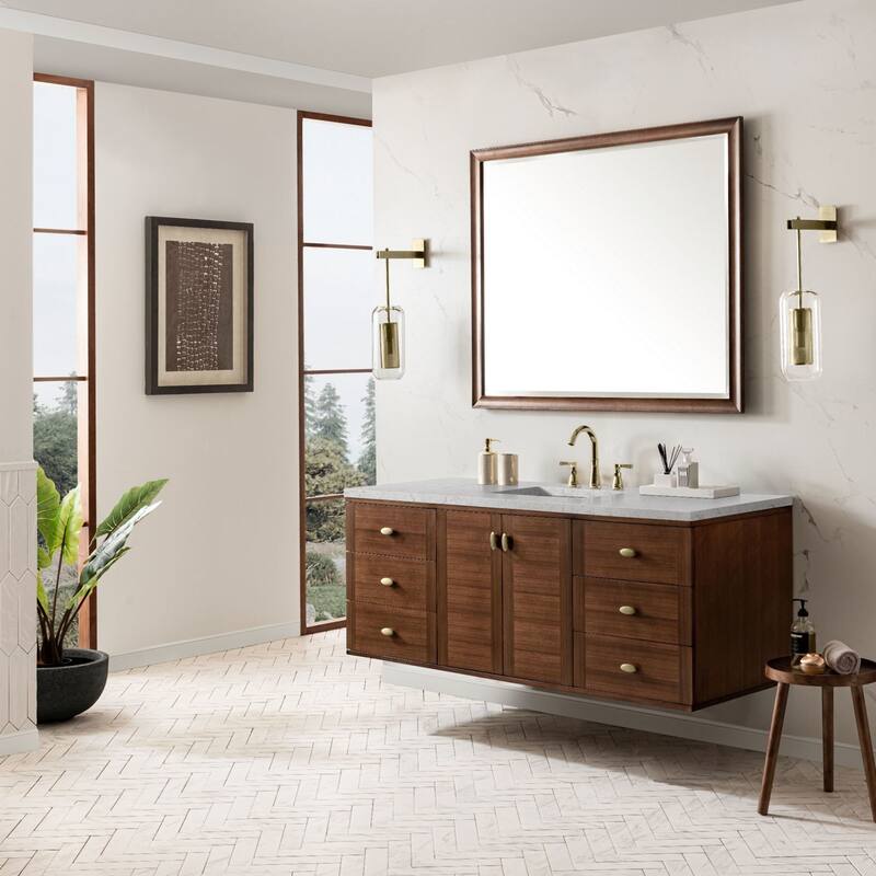 James Martin Vanities 670-V60S-3EJP Amberly 60" Free Standing or Wall