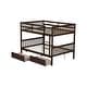 preview thumbnail 20 of 18, Functional Full over Full Bunk Bed with Drawers and Detachable Design,Espresso