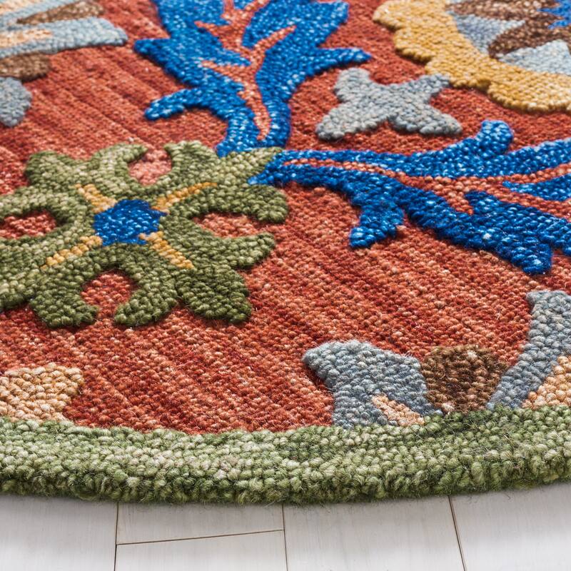 SAFAVIEH Handmade Blossom Malka Floral Wool Rug