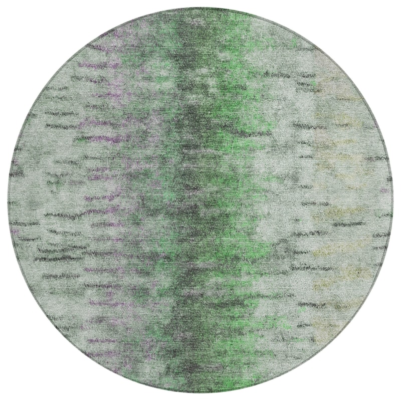 Machine Washable Indoor/ Outdoor Contemporary Ombre Chantille Rug