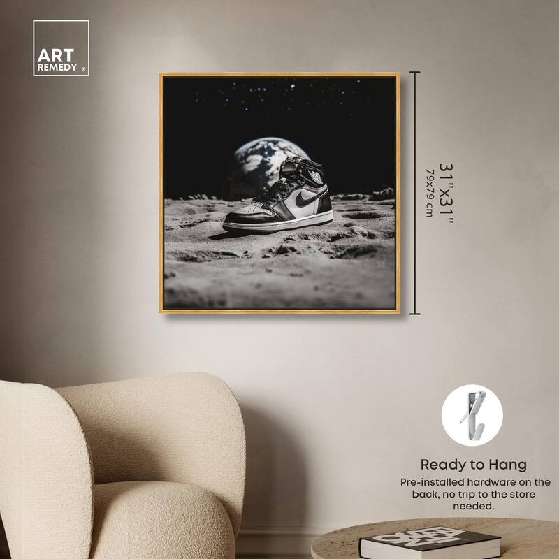 Moon Kicks Canvas by Art Remedy