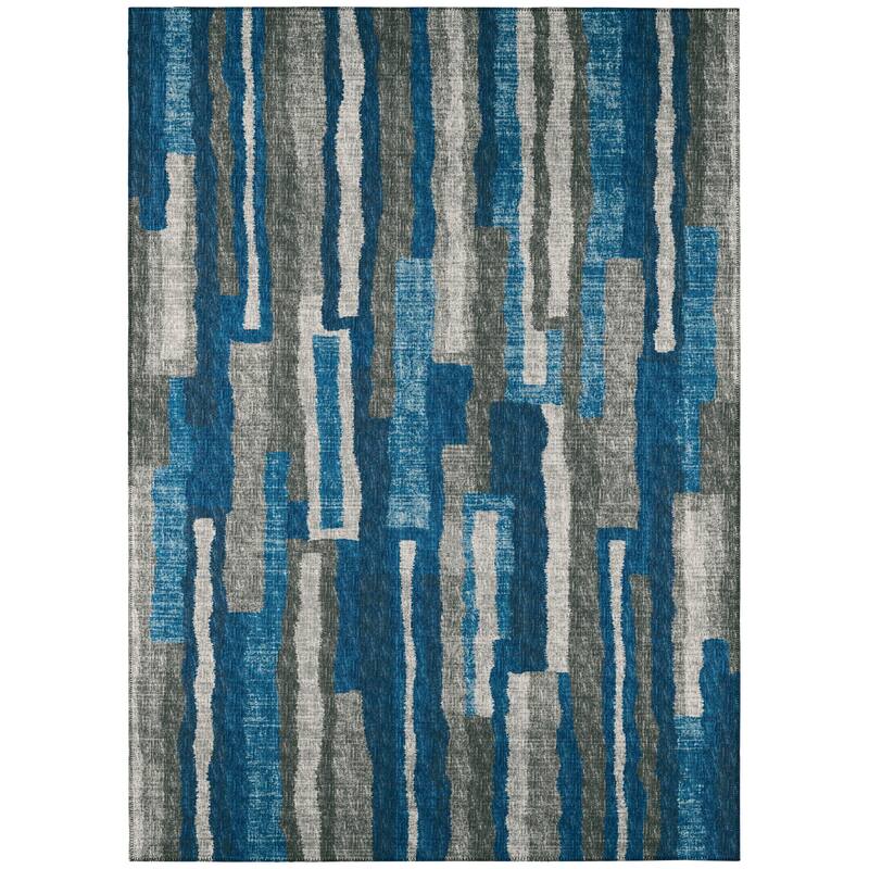 Indoor/ Outdoor Addison Bravado Abstract Striped Washable Area Rug