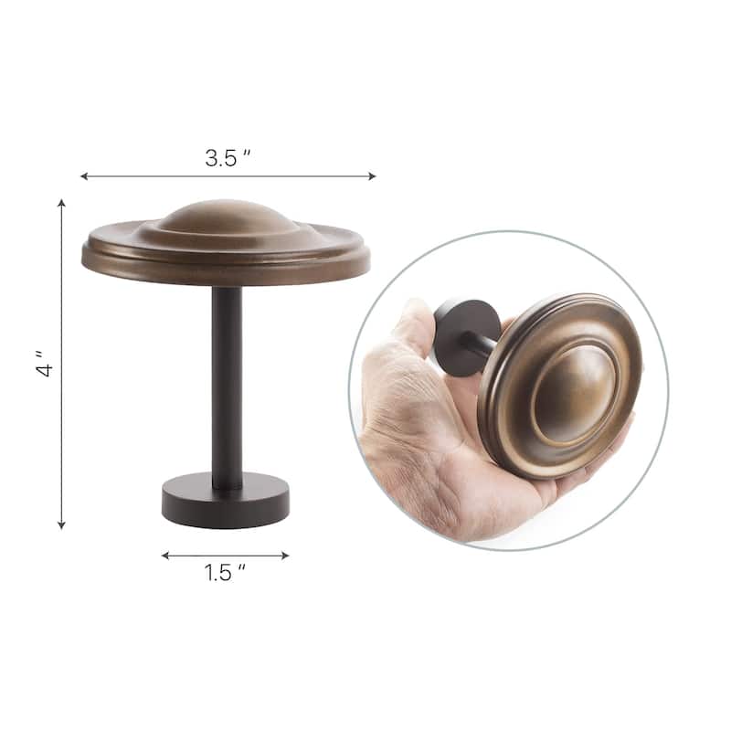 2 Pcs Curtain Holdback for Curtains Wall Mounted Metal Drapery Hook for Door Window Treatment- By Deco Window