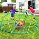 preview thumbnail 12 of 15, Hapfan 800lbs 10ft Metal Climbing Dome Swing Set with Saucer Swing for Outdoor Backyard