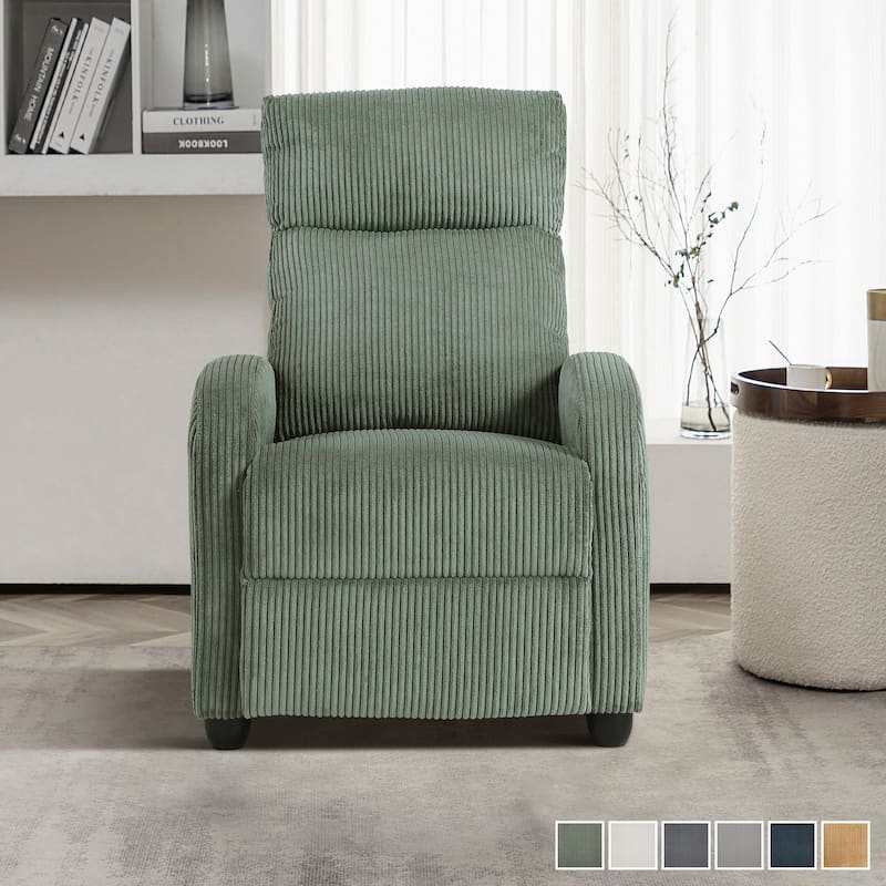 Covelo Corduroy Push Back Reclining Chair