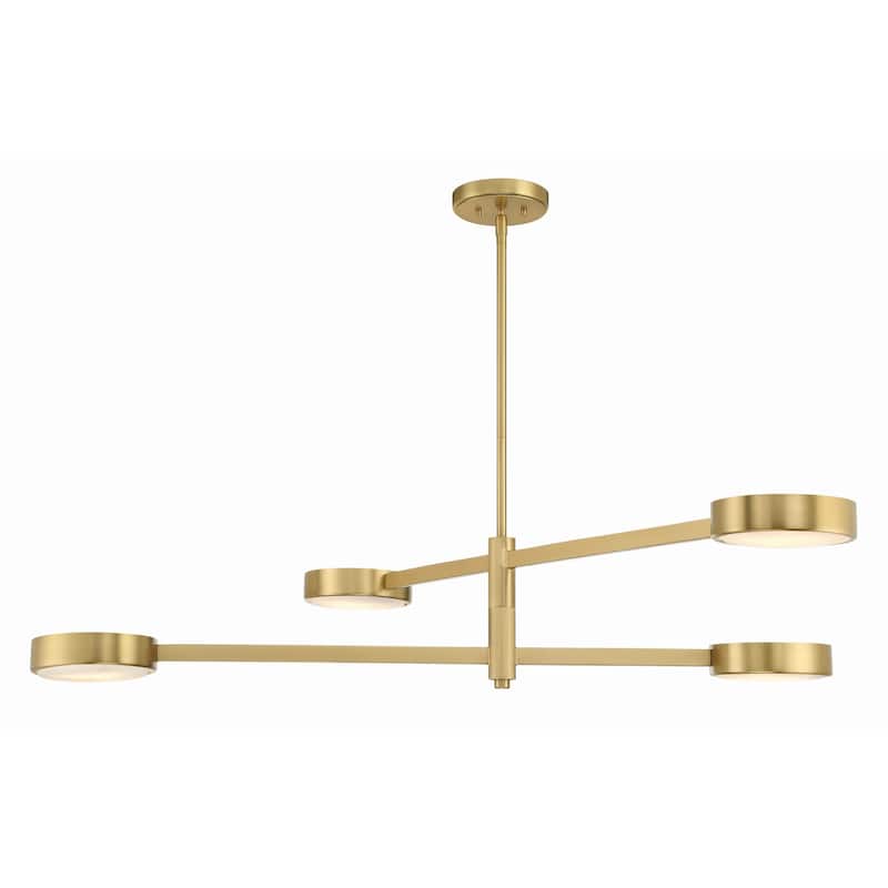 Crystorama Lighting Group ORS-734-ST Orson 4 Light 54" Wide Abstract - Modern Gold