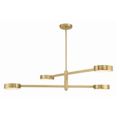 Crystorama Lighting Group ORS-734-ST Orson 4 Light 54" Wide Abstract