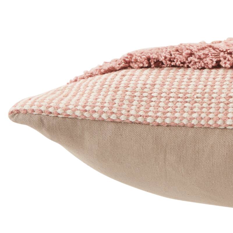 Imena Pink/ Cream Trellis Throw Pillow