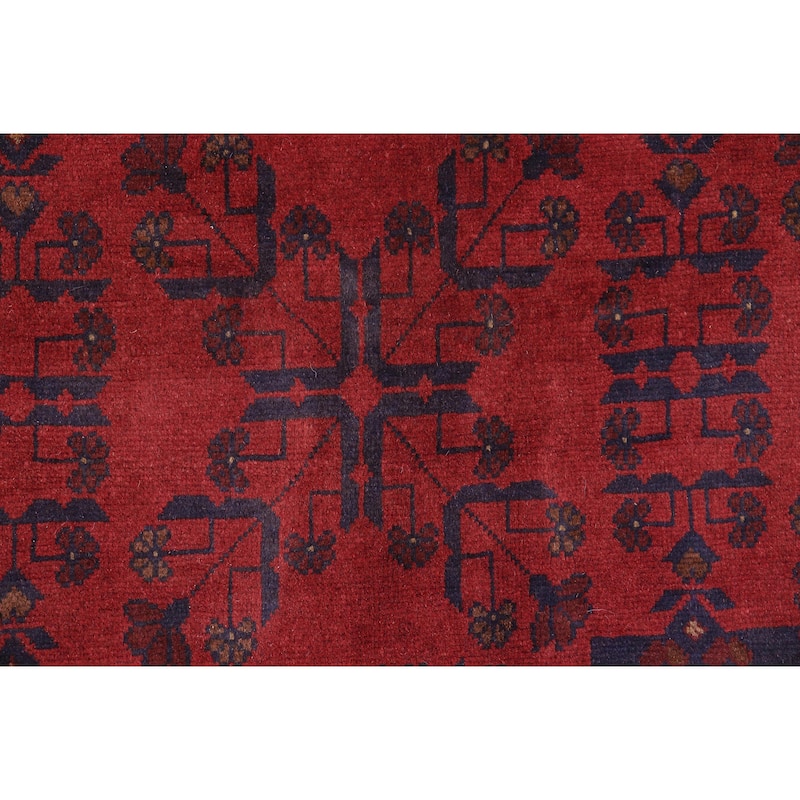 Tribal Biljik Khal Mohammadi Miles Red/Blue Rug - 5'8'' x 7'6''