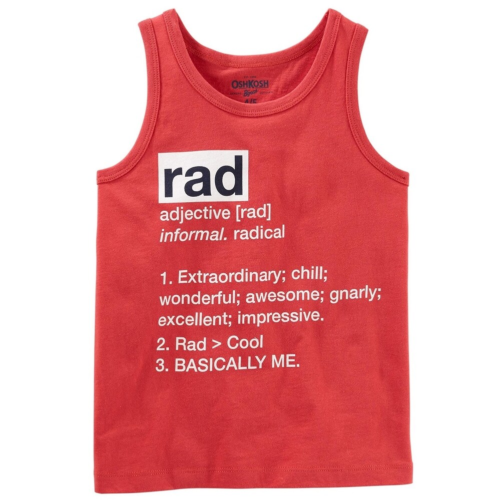 OshKosh BGosh Boys Originals Mix Kit Graphic Tank Whats up Dude