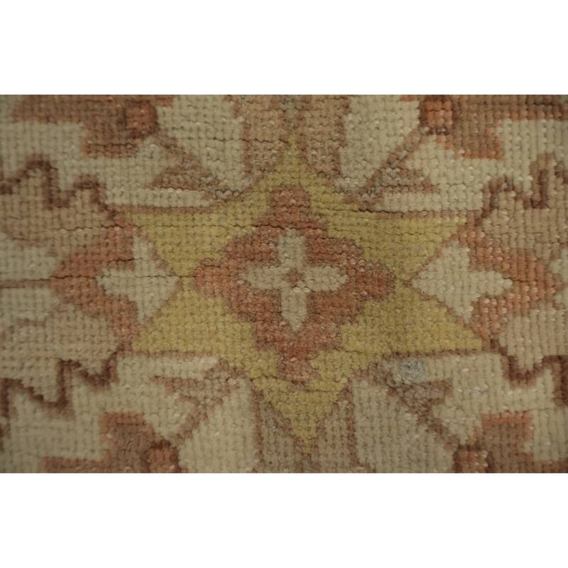 Hand Knotted Oriental 100% Wool Carpet Traditional Floral Oranges & Rust Ziegler Area Rug - 8' 2'' X 7' 9''