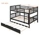 preview thumbnail 11 of 11, Espresso Full Over Full Bunk Bed with Trundle and Ladder, No Box Spring Needed