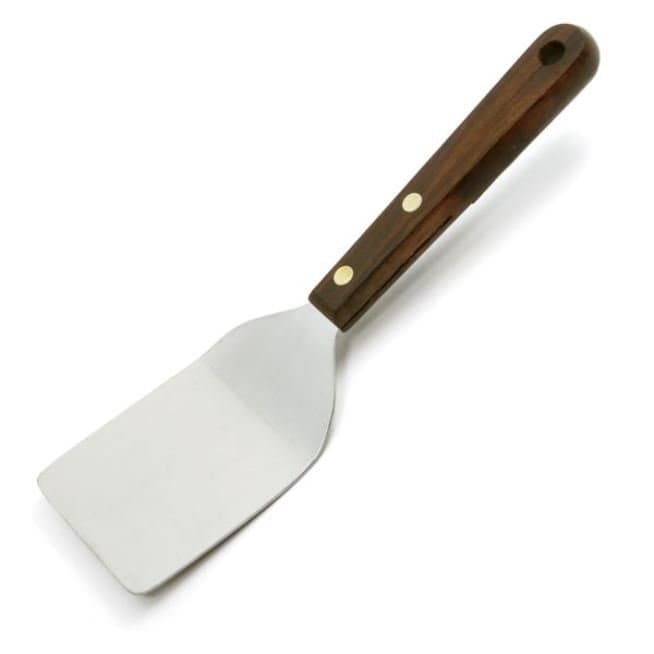 Norpro 7.5" Long Mini Stainless Steel Turner Spatula with Wood Handle - Great for Brownies, Cookies and Other Baked...