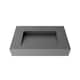 Pyramid Solid Surface Wall-Mounted Bathroom Sink - 30" - Grey