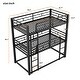 preview thumbnail 3 of 22, Metal Twin Size Triple Bunk Bed with Guardrails, Black