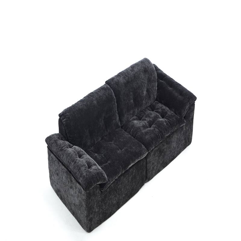 Modular Convertible Cushioned Sleeper Sofa Set