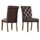 preview thumbnail 15 of 16, iNSPIRE Q Artisan Benchwright Rustic X-base Round Pine Wood Rolled Back 7-piece Dining Set