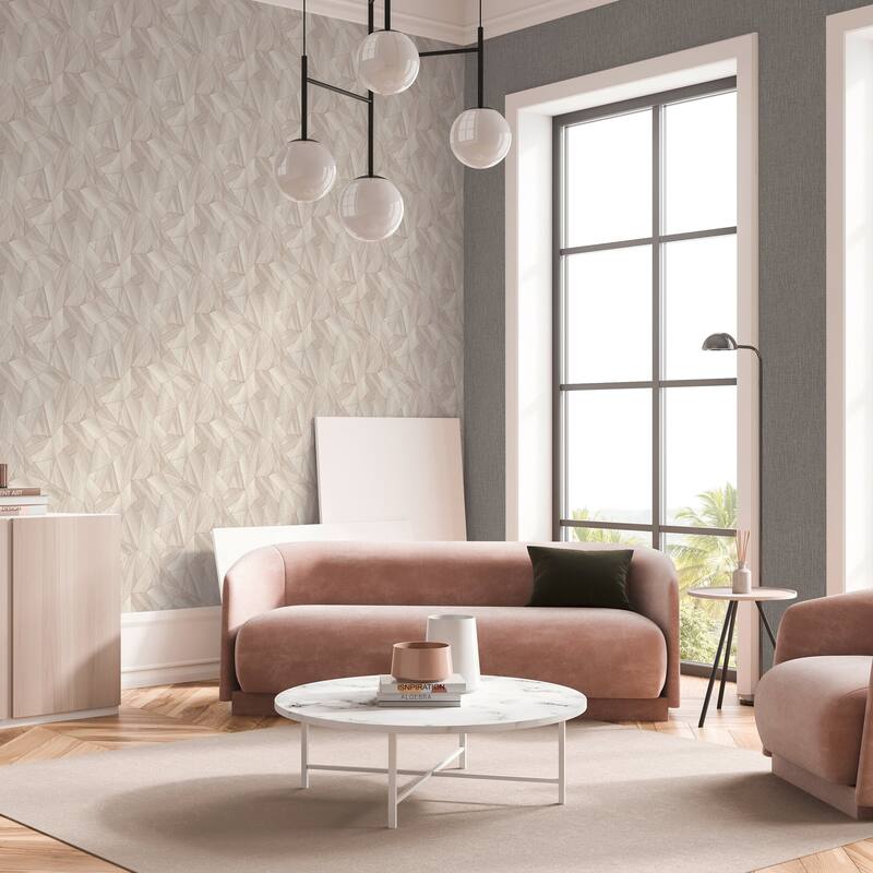 Galerie Wallcoverings Woods and Wicker Collection Geometric Wood Effect Matte Finish Vinyl on Non-woven Wallpaper Roll