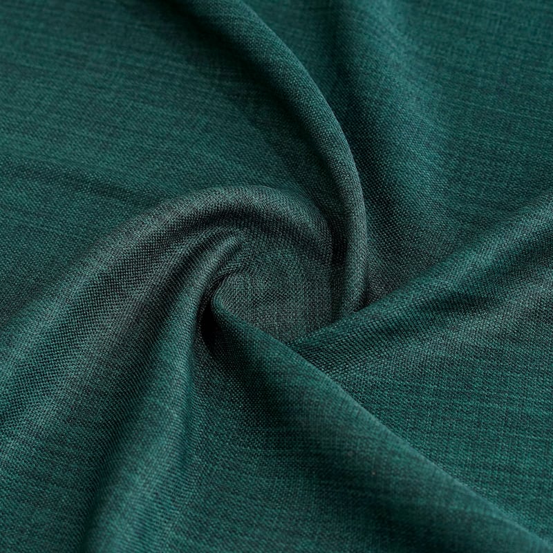 Exclusive Fabrics Textured Faux Linen Room Darkening Curtains for Bedroom & Living Room Curtains (1 Panel)